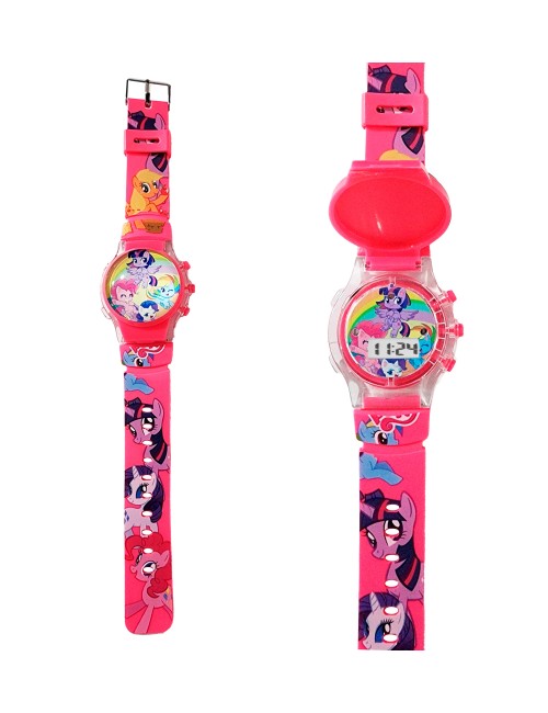 Reloj Niñas Digital Tapa Infantil Luces Sonido Unicornio