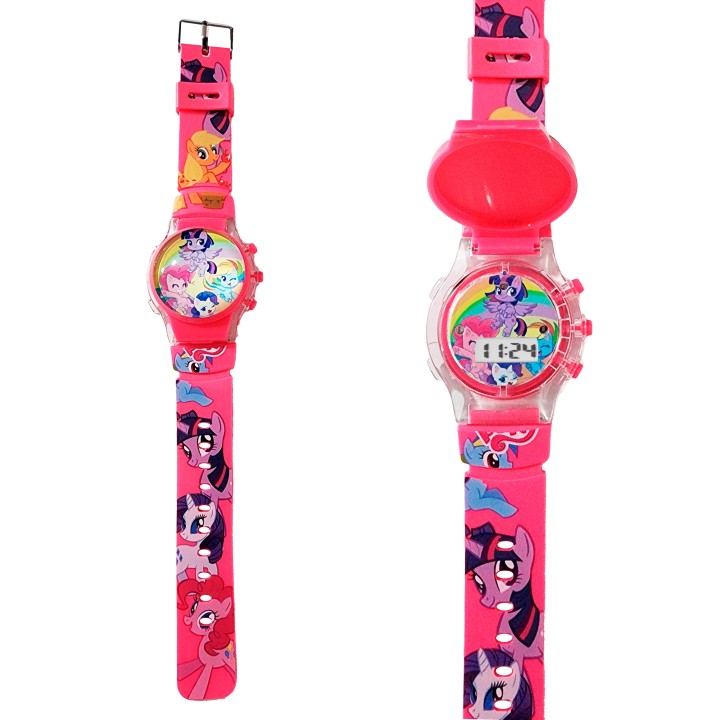 Reloj Niñas Digital Tapa Infantil Luces Sonido Unicornio