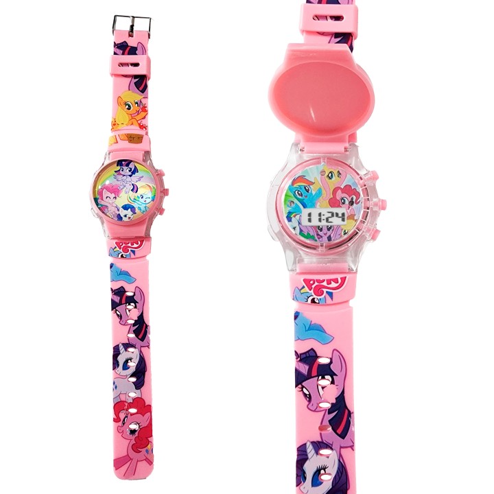 Reloj Niñas Digital Tapa Infantil Luces Sonido Unicornio