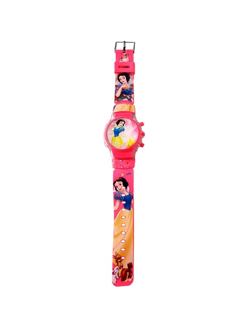 Reloj Niñas Digital Tapa Infantil Luces Sonido Blanca Nieves