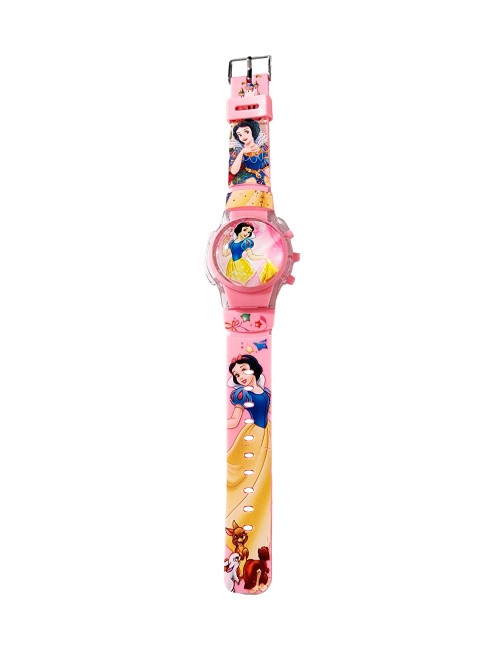 Reloj Niñas Digital Tapa Infantil Luces Sonido Blanca Nieves