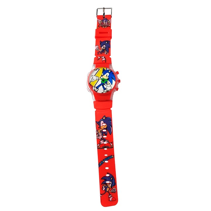 Reloj Niños Digital Tapa Infantil Luces Sonic Anime