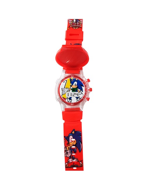 Reloj Niños Digital Tapa Infantil Luces Sonic Anime