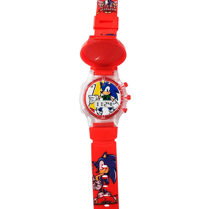 Reloj Niños Digital Tapa Infantil Luces Sonic Anime