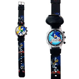 Reloj Niños Digital Tapa Infantil Luces Sonic Anime