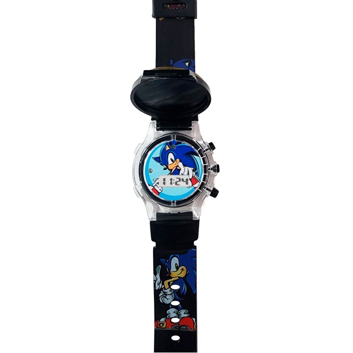 Reloj Niños Digital Tapa Infantil Luces Sonic Anime