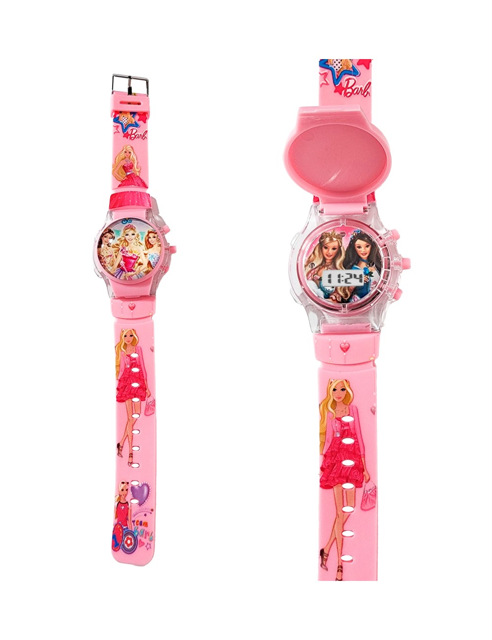 Reloj Niñas Digital Tapa Infantil Luces Sonido Muñeca