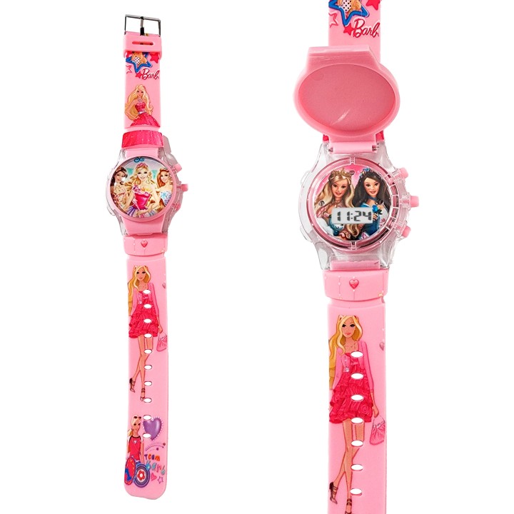 Reloj Niñas Digital Tapa Infantil Luces Sonido Muñeca