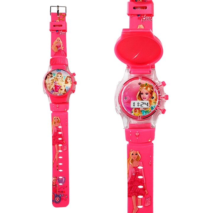 Reloj Niñas Digital Tapa Infantil Luces Sonido Muñeca