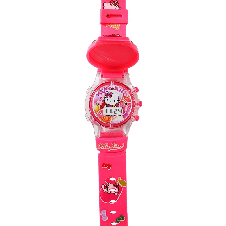 Reloj Niñas Digital Tapa Infantil Luces Sonido Hello Kitty