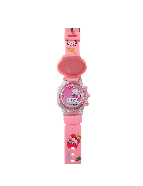 Reloj Niñas Digital Tapa Infantil Luces Sonido Hello Kitty