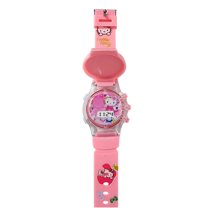 Reloj Niñas Digital Tapa Infantil Luces Sonido Hello Kitty