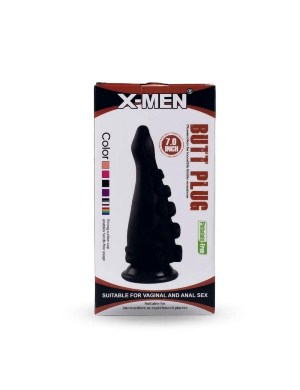 Plug Anal Pulpo Black Estimulacion Silicona X-men 26495-54
