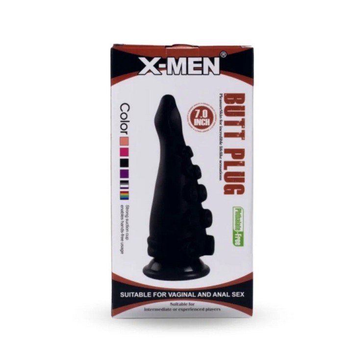 Plug Anal Pulpo Black Estimulacion Silicona X-men 26495-54