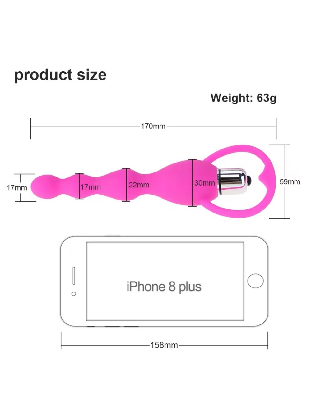 Plug Anal Vibrador Silicona Juguete + Baterias 26495-16