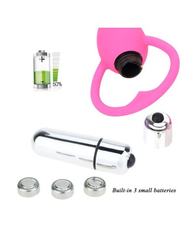 Plug Anal Vibrador Silicona Juguete + Baterias 26495-16