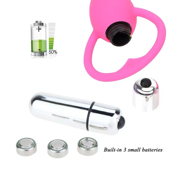 Plug Anal Vibrador Silicona Juguete + Baterias 26495-16