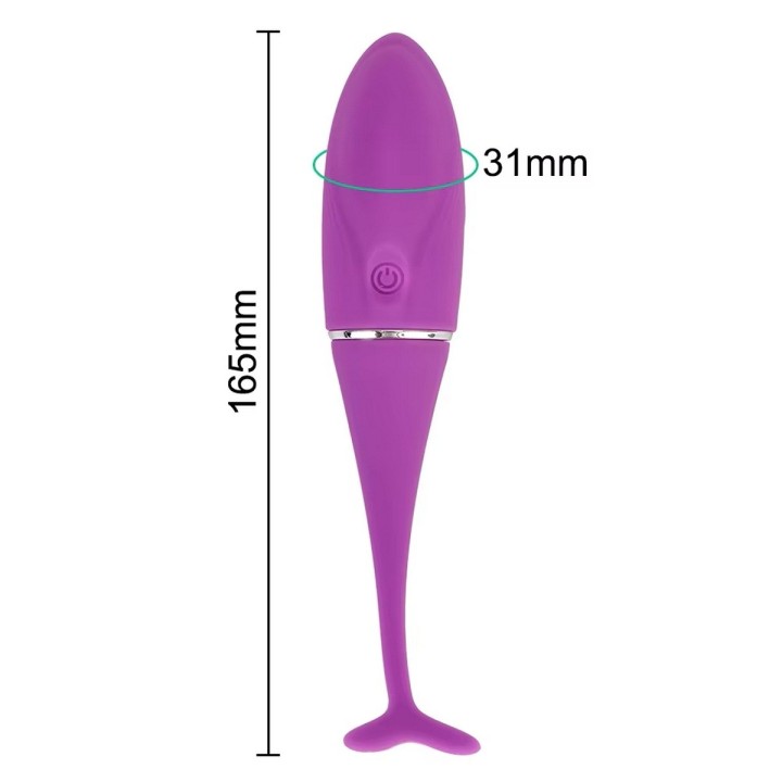 Vibrador Consolador Delfin Recargable Control Movil 26495-42