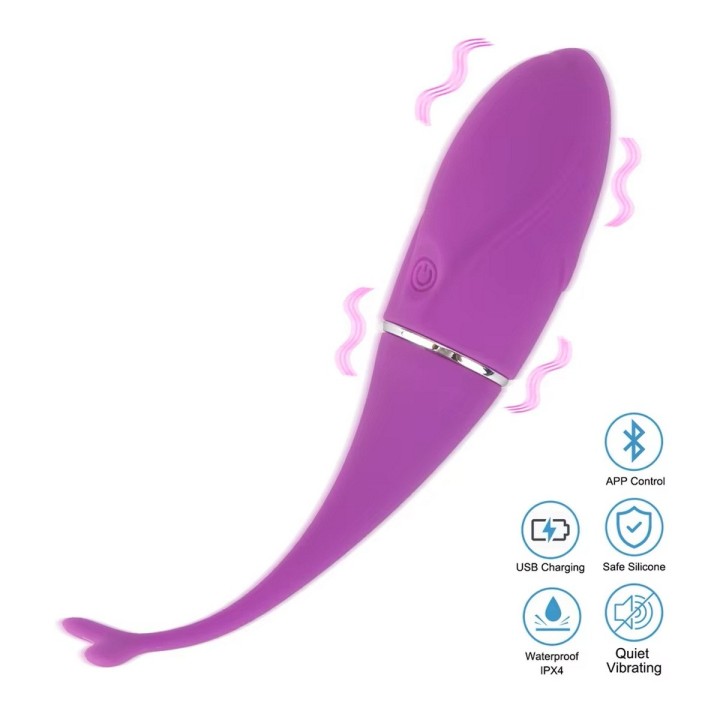 Vibrador Consolador Delfin Recargable Control Movil 26495-42