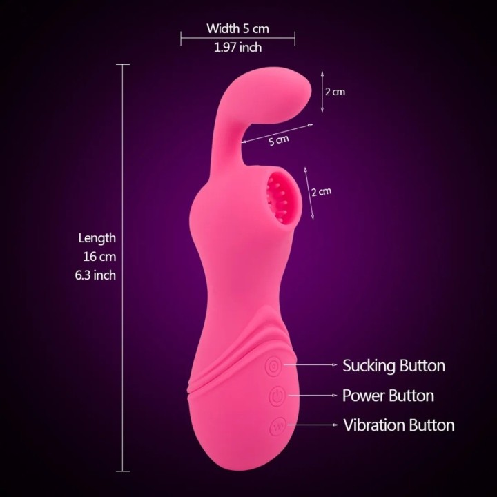 Vibrador Succionador De Clitoris Masajea Recargable 26495-28