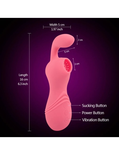 Vibrador Succionador De Clitoris Masajea Recargable 26495-28