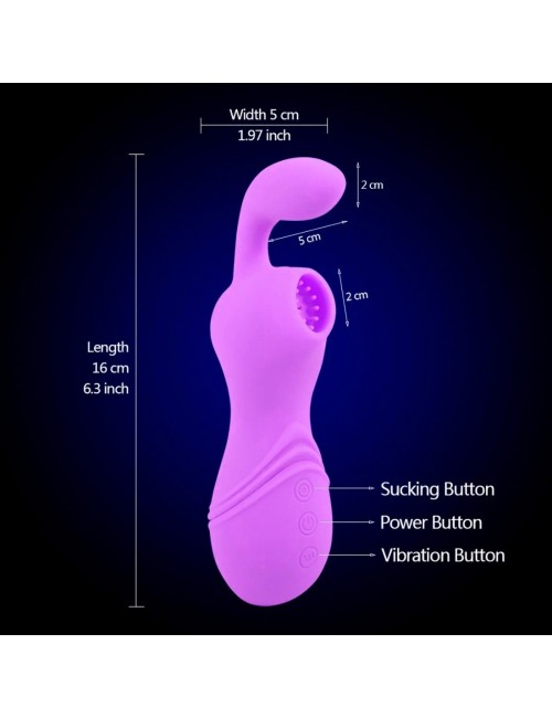 Vibrador Succionador De Clitoris Masajea Recargable 26495-28
