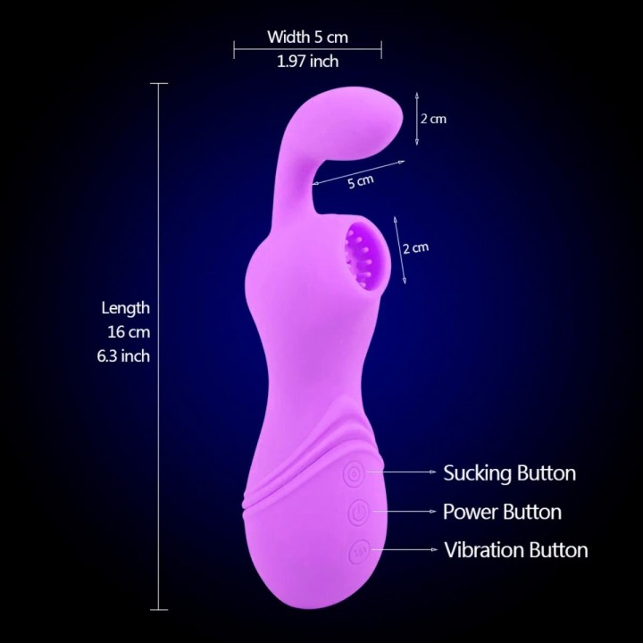 Vibrador Succionador De Clitoris Masajea Recargable 26495-28