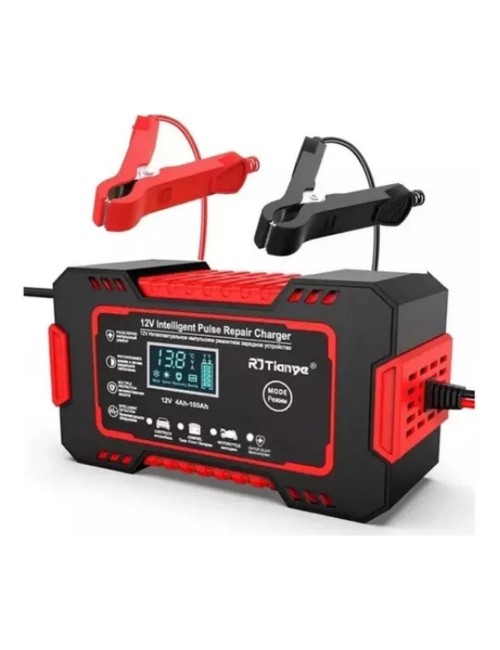 Cargador Bateria Iniciador Carro Moto Pantalla Lcd Corriente