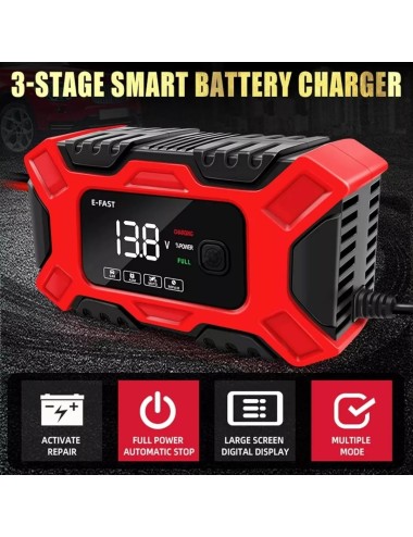 Cargador Bateria Iniciador Carro Moto Pantalla Lcd Corriente