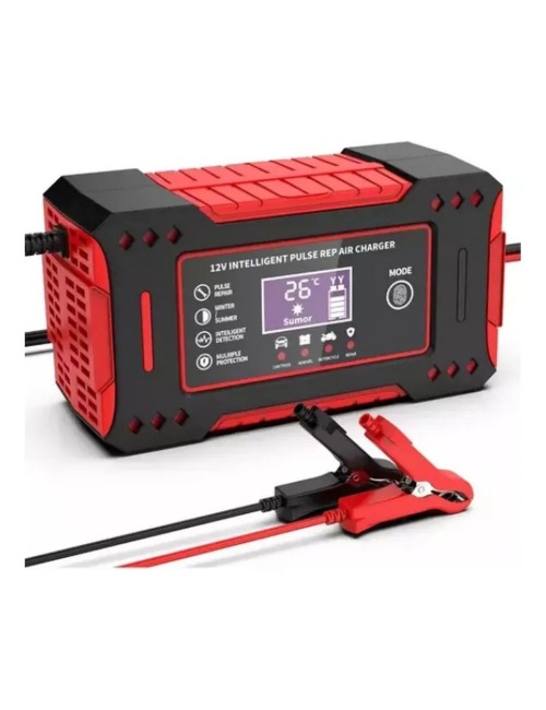 Cargador Bateria Iniciador Carro Moto Pantalla Lcd Corriente