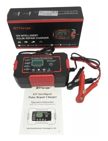 Cargador Bateria Iniciador Carro Moto Pantalla Lcd Corriente
