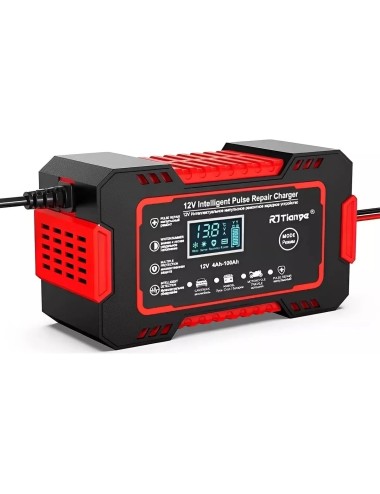 Cargador Bateria Iniciador Carro Moto Pantalla Lcd Corriente