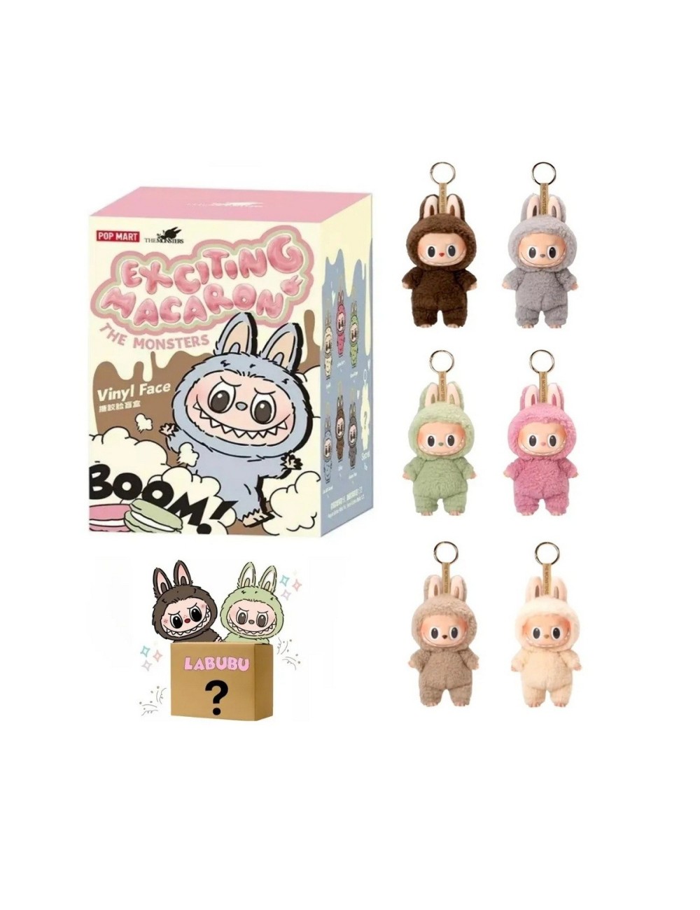 Labubu Macaron Peluche Figura Monsters Colección Sorpresa X1