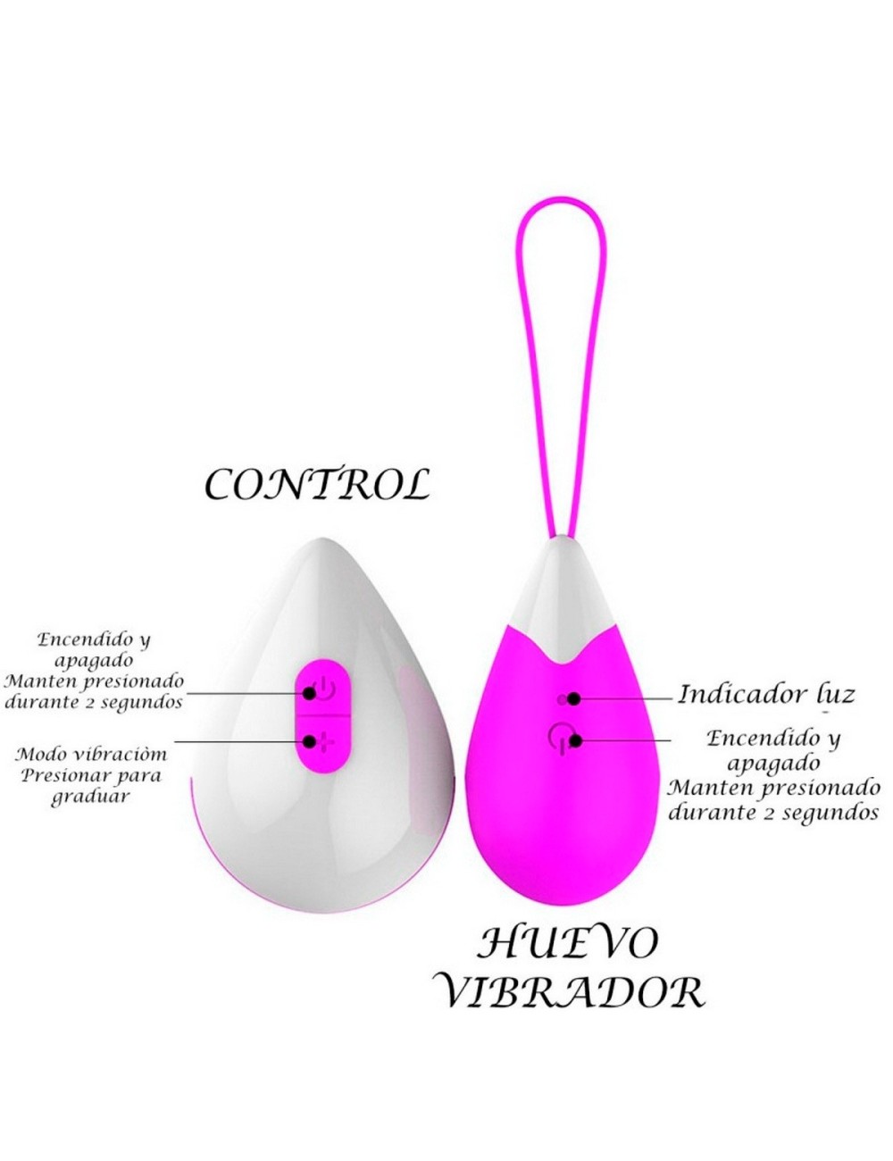 Vibrador Huevo Recargable Control Juguete Punto G 26495-13