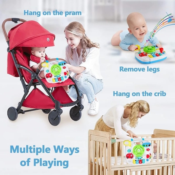 Juguete Volante Interactivo Para Bebe Timón Luces Y Sonidos