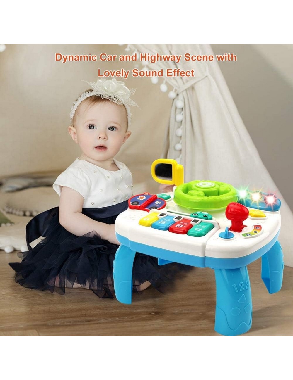 Juguete Volante Interactivo Para Bebe Timón Luces Y Sonidos