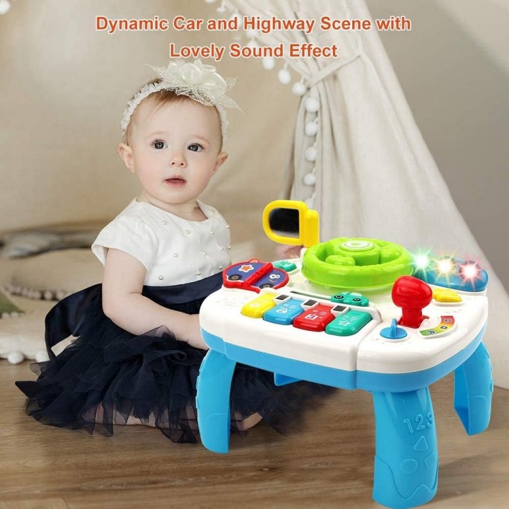 Juguete Volante Interactivo Para Bebe Timón Luces Y Sonidos