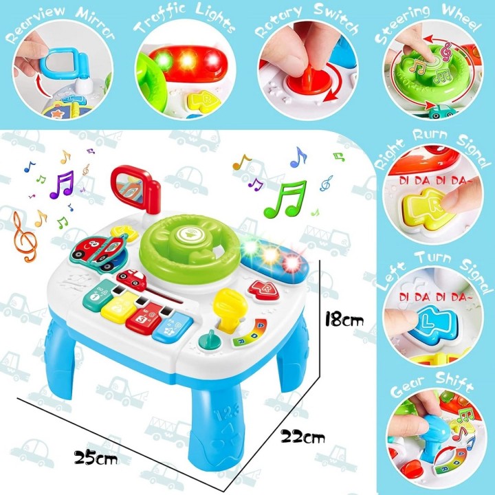 Juguete Volante Interactivo Para Bebe Timón Luces Y Sonidos