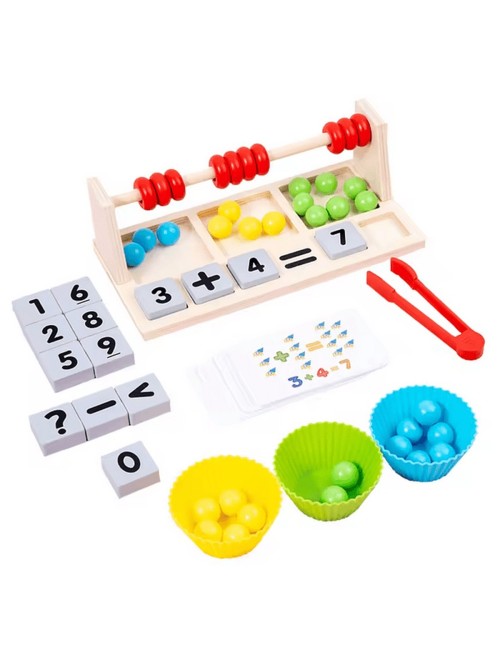 Ábaco Montessori Matemáticas Y Motricidad 3 En 1 Aprendizaje