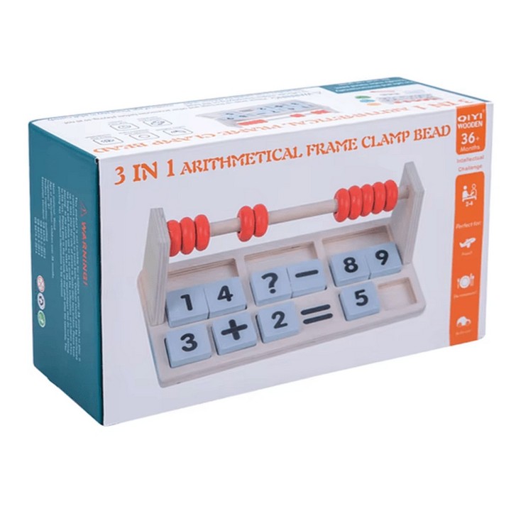 Ábaco Montessori Matemáticas Y Motricidad 3 En 1 Aprendizaje