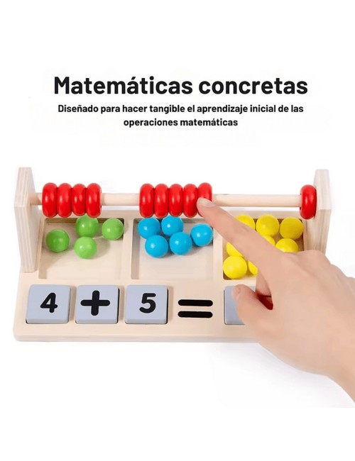 Ábaco Montessori Matemáticas Y Motricidad 3 En 1 Aprendizaje