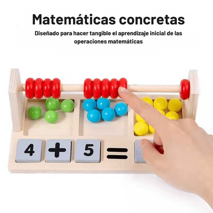 Ábaco Montessori Matemáticas Y Motricidad 3 En 1 Aprendizaje