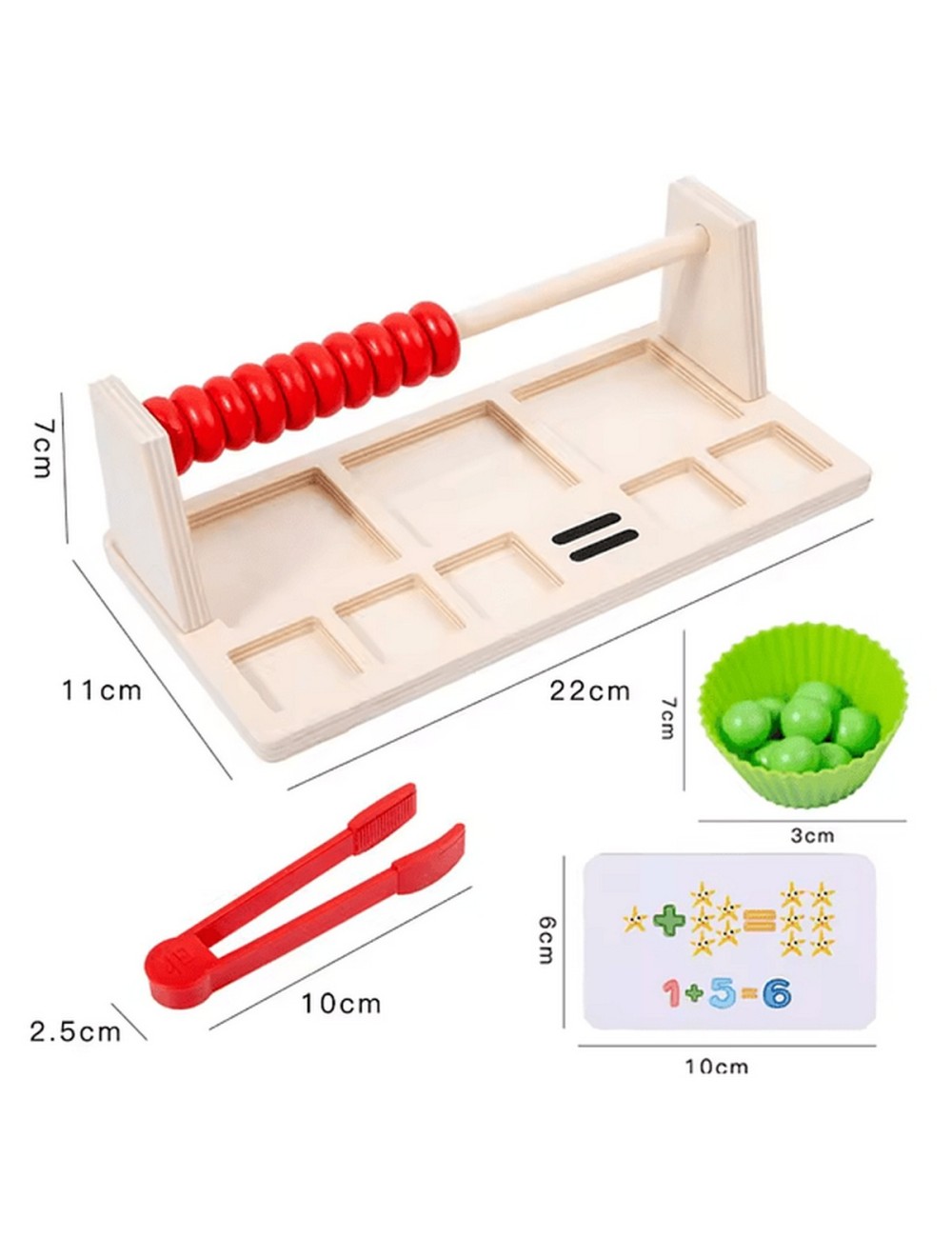 Ábaco Montessori Matemáticas Y Motricidad 3 En 1 Aprendizaje