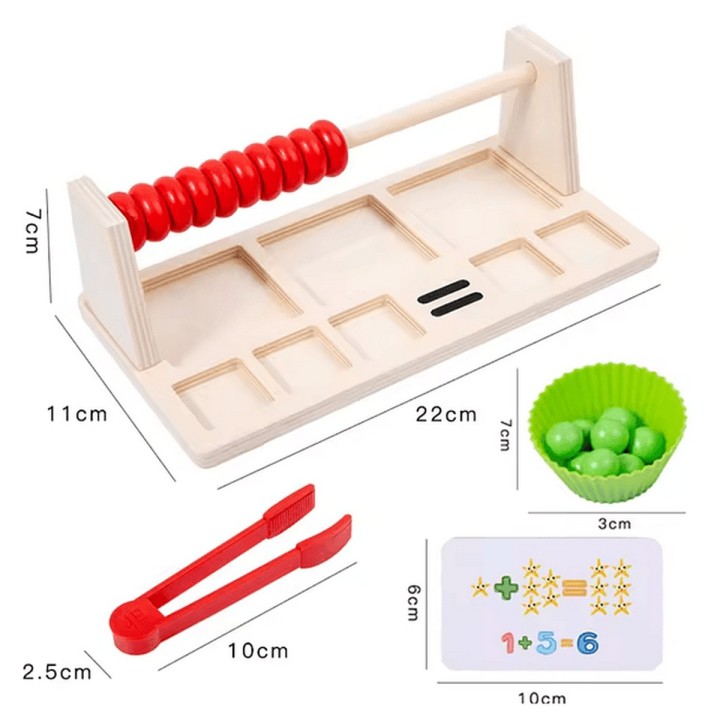 Ábaco Montessori Matemáticas Y Motricidad 3 En 1 Aprendizaje