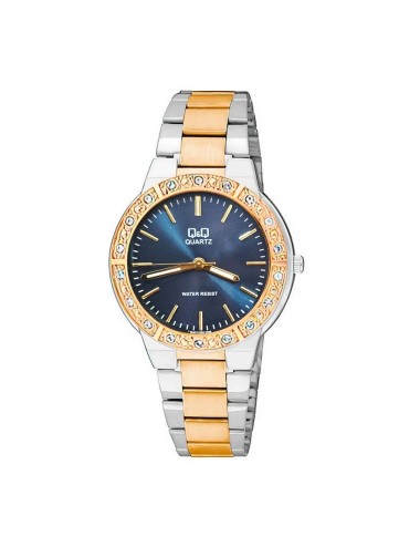 Reloj Q&q Qyq Acero Inoxidable Dama Murano + Estuche