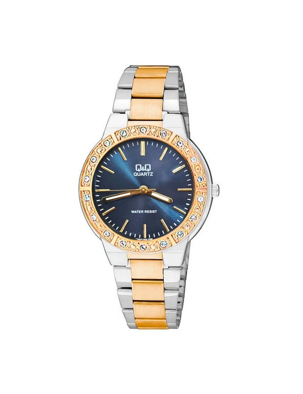 Reloj Q&q Qyq Acero Inoxidable Dama Murano + Estuche