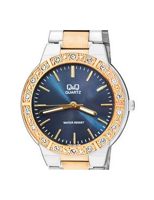 Reloj Q&q Qyq Acero Inoxidable Dama Murano + Estuche