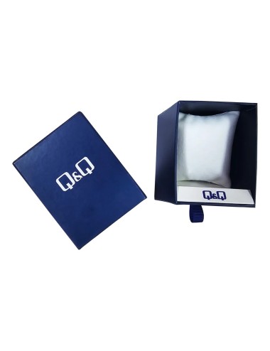 Reloj Q&q Qyq Acero Inoxidable Dama Murano + Estuche