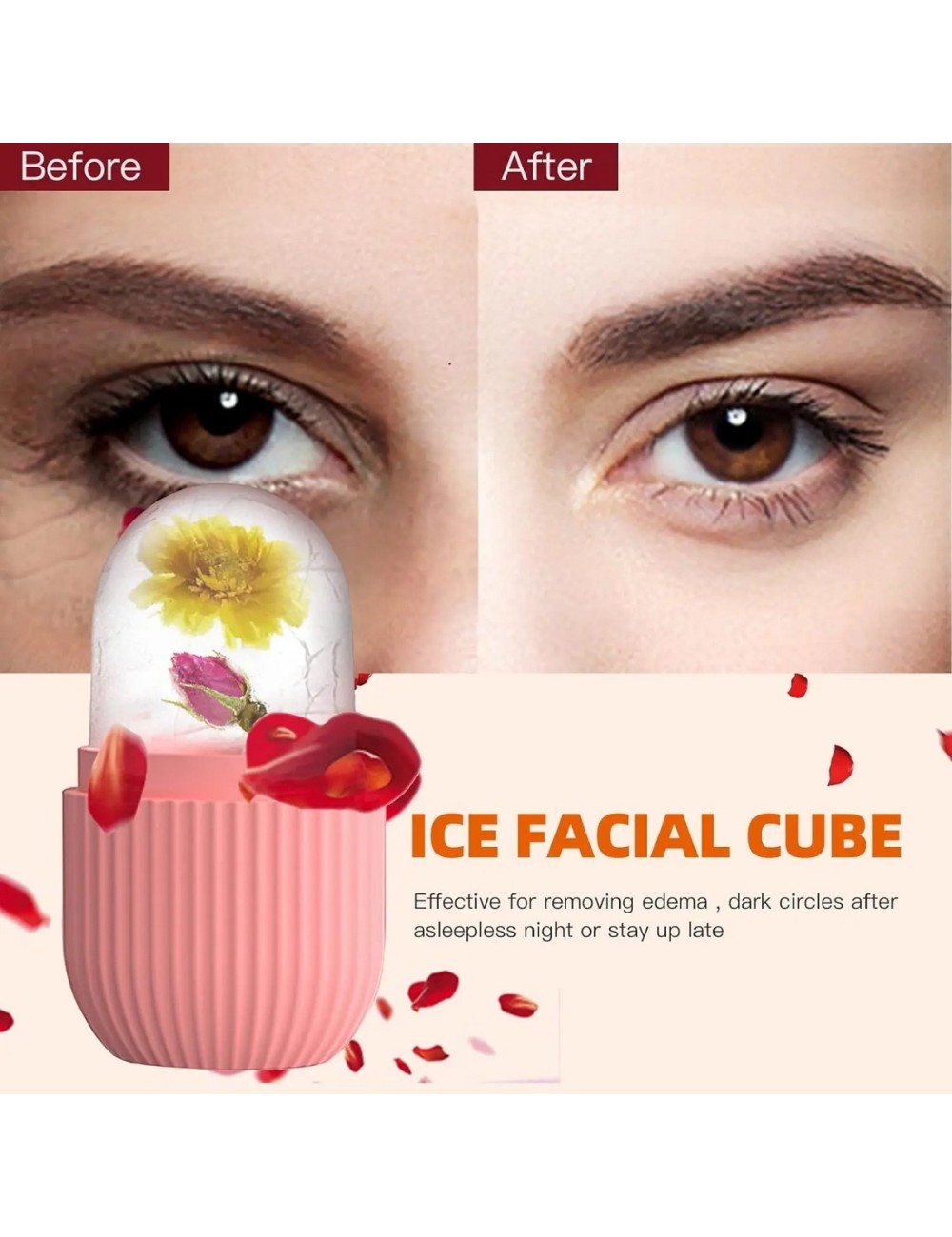 Rodillo Molde Hielo Masajeador Facial Hieloterapia Ice Face