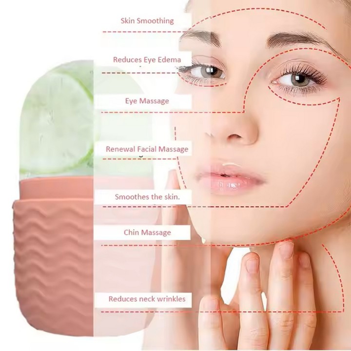 Rodillo Molde Hielo Masajeador Facial Hieloterapia Ice Face